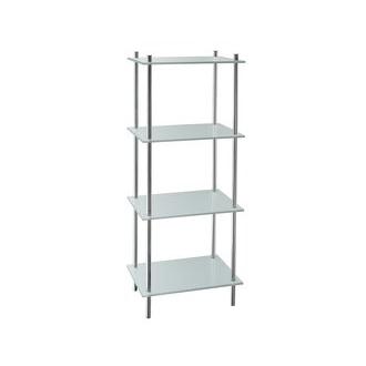 Smedbo FK454 39 1/2 in. Free Standing 4 Tiered Bathroom Shelf in Polished Chrome from the Outline Collection